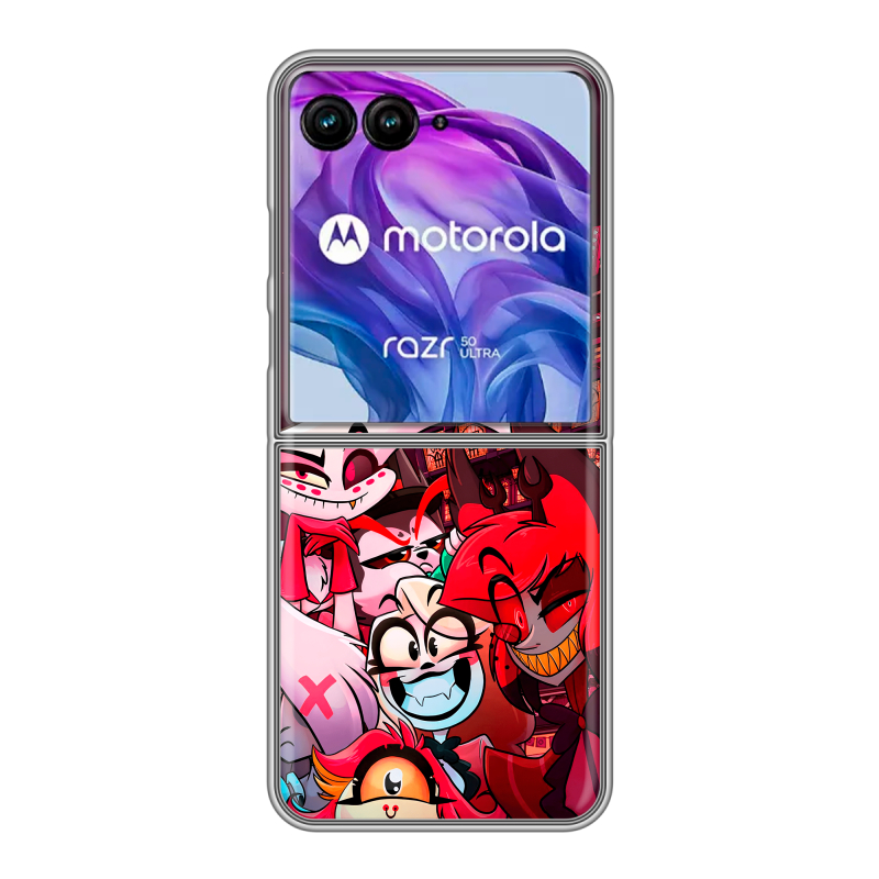 Пластиковый чехол на Motorola Razr 50 Ultra с принтом Hazbin Hotel Отель Хазбин Пластиковый чехол на Motorola Razr 50 Ultra с принтом Hazbin Hotel Отель Хазбин