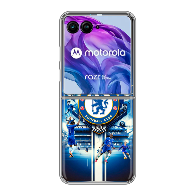 Пластиковый чехол на Motorola Razr 50 Ultra с принтом Chelsea Челси Пластиковый чехол на Motorola Razr 50 Ultra с принтом Chelsea Челси