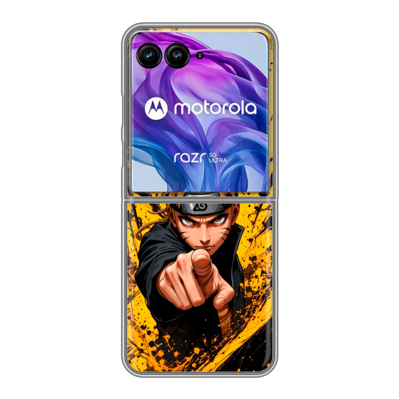 Пластиковый чехол на Motorola Razr 50 Ultra с принтом Naruto Наруто Пластиковый чехол на Motorola Razr 50 Ultra с принтом Naruto Наруто