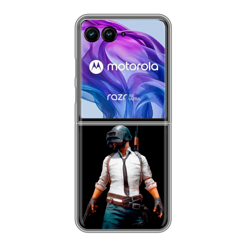 Пластиковый чехол на Motorola Razr 50 Ultra с принтом PUGB ПАГБ Пластиковый чехол на Motorola Razr 50 Ultra с принтом PUGB ПАГБ