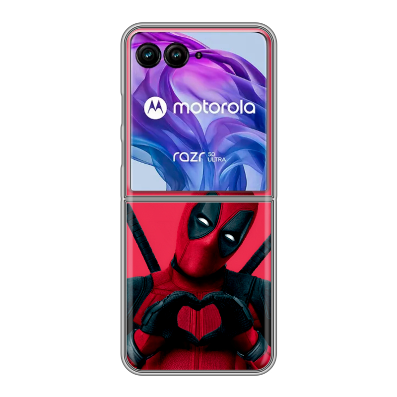 Пластиковый чехол на Motorola Razr 50 Ultra с принтом Дедпул Deadpool Пластиковый чехол на Motorola Razr 50 Ultra с принтом Дедпул Deadpool