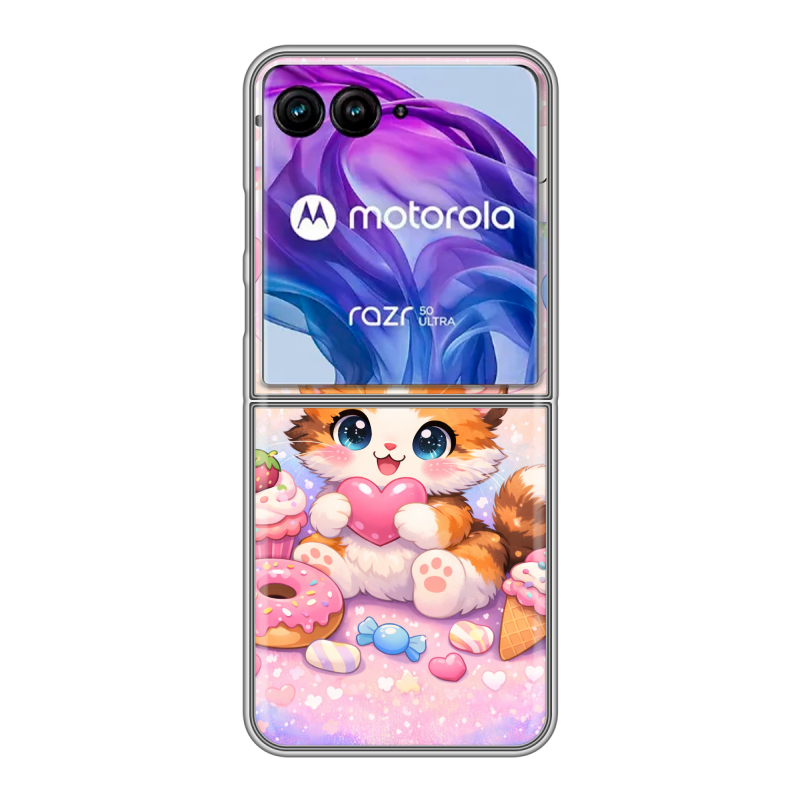 Пластиковый чехол на Motorola Razr 50 Ultra с принтом для девочек Пластиковый чехол на Motorola Razr 50 Ultra с принтом для девочек