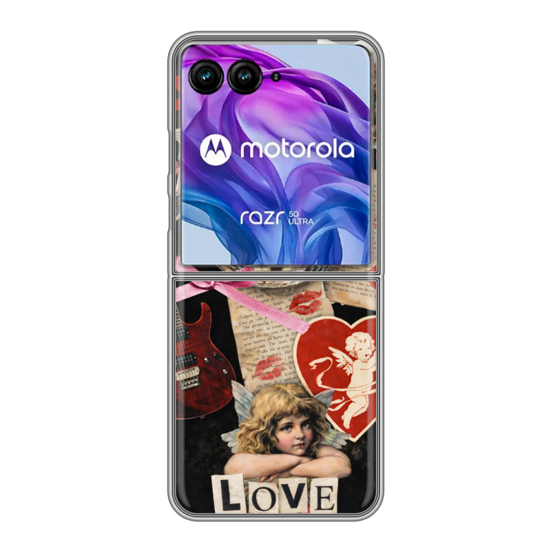 Пластиковый чехол на Motorola Razr 50 Ultra с принтом для девочек Пластиковый чехол на Motorola Razr 50 Ultra с принтом для девочек