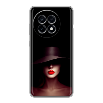 Силиконовый чехол на OnePlus 13R с принтом Девушка в шляпе