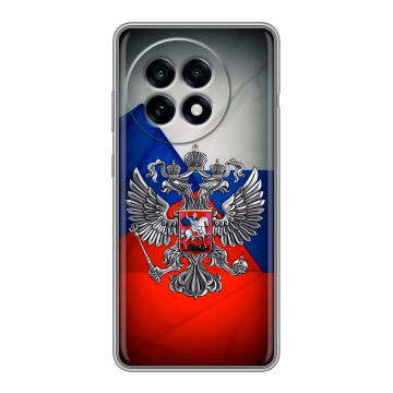 Силиконовый чехол на OnePlus 13R с принтом Флаг России Силиконовый чехол на OnePlus 13R с принтом Флаг России