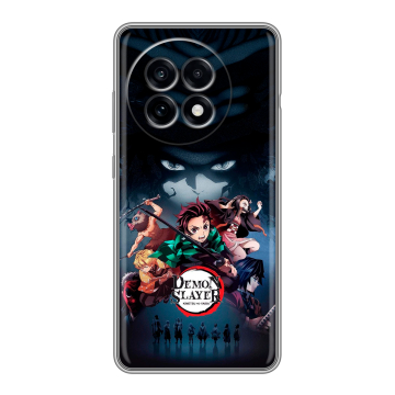 Силиконовый чехол на OnePlus 13R с принтом Demon Slayer Клинок рассекающий демонов