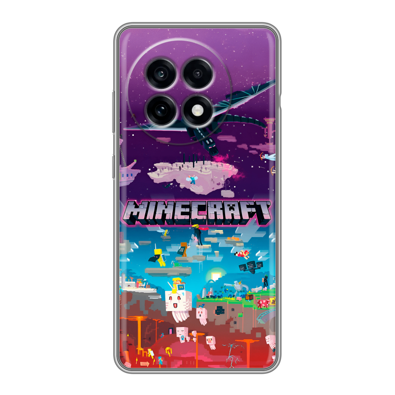 Силиконовый чехол на OnePlus 13R с принтом Майнкрафт Minecraft Силиконовый чехол на OnePlus 13R с принтом Майнкрафт Minecraft