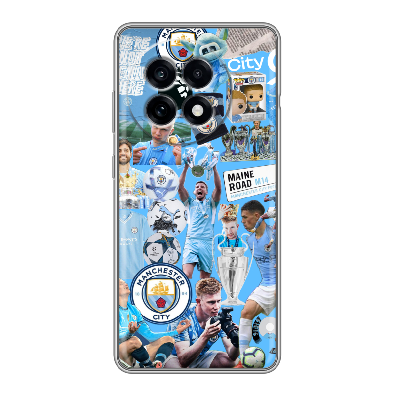 Силиконовый чехол на OnePlus 13R с принтом Man City Манчестер Сити Силиконовый чехол на OnePlus 13R с принтом Man City Манчестер Сити
