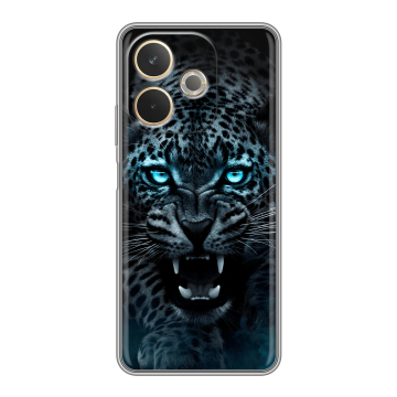 Силиконовый чехол на OPPO A5 Pro с принтом Темный леопард Силиконовый чехол на OPPO A5 Pro с принтом Темный леопард