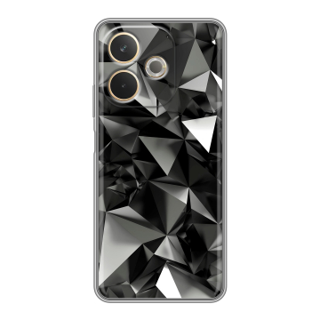 Силиконовый чехол на OPPO A5 Pro с принтом Черные кристаллы Силиконовый чехол на OPPO A5 Pro с принтом Черные кристаллы