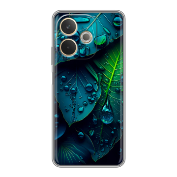 Силиконовый чехол на OPPO A5 Pro с принтом Листья