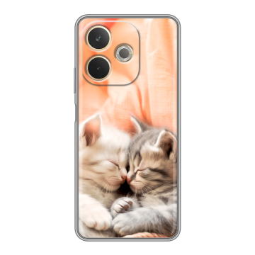 Силиконовый чехол на OPPO A5 Pro с принтом Котята