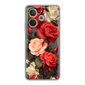 Силиконовый чехол на OPPO A5 Pro с принтом Розы