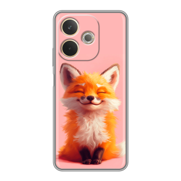 Силиконовый чехол на OPPO A5 Pro с принтом милая лиса