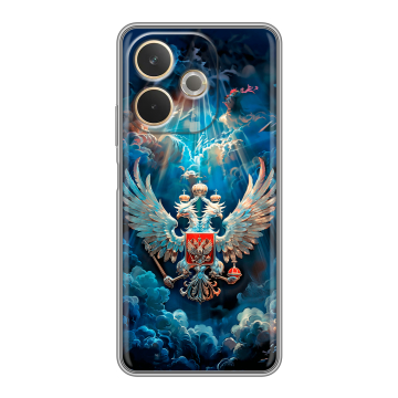 Силиконовый чехол на OPPO A5 Pro с принтом Герб флаг России