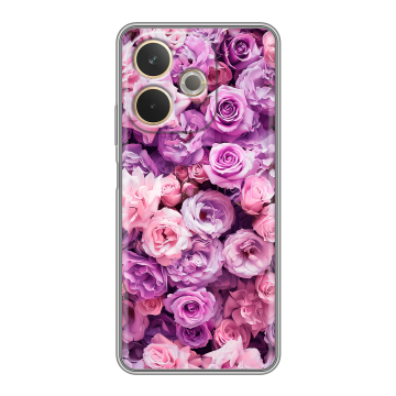 Силиконовый чехол на OPPO A5 Pro с принтом лавандовые розы