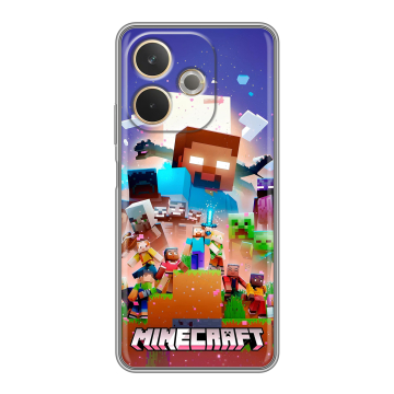 Силиконовый чехол на OPPO A5 Pro с принтом Майнкрафт Minecraft