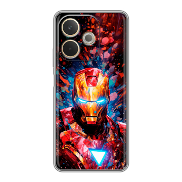 Силиконовый чехол на OPPO A5 Pro с принтом Железный человек Ironman
