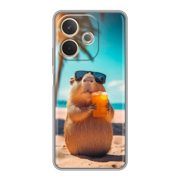 Силиконовый чехол на OPPO A5 Pro с принтом Капибара