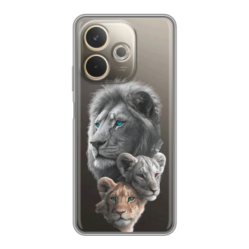Силиконовый чехол на OPPO A5 Pro с принтом Львы