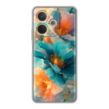 Силиконовый чехол на OPPO A5 Pro с принтом Цветы