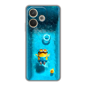 Силиконовый чехол на OPPO A5 Pro с принтом Миньоны