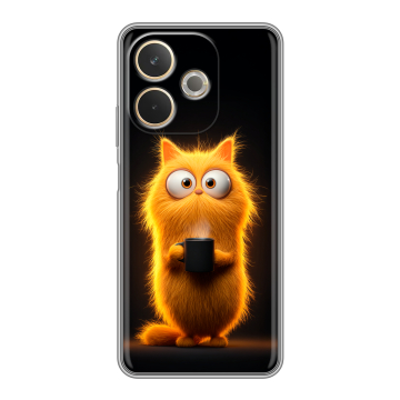 Силиконовый чехол на OPPO A5 Pro с принтом Смешной кот