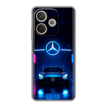 Силиконовый чехол на OPPO A5 Pro с принтом Mercedes Мерседес