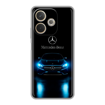 Силиконовый чехол на OPPO A5 Pro с принтом Mercedes Мерседес