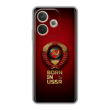 Силиконовый чехол на OPPO A5 Pro с принтом Флаг Герб СССР