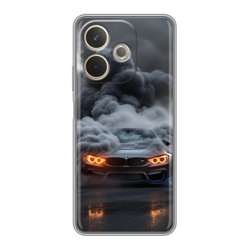 Силиконовый чехол на OPPO A5 Pro с принтом BMW БМВ
