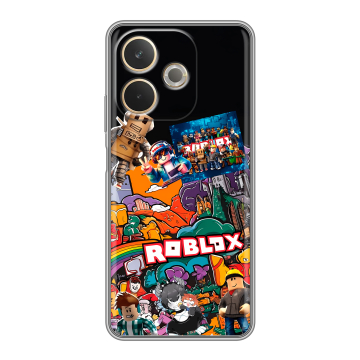 Силиконовый чехол на OPPO A5 Pro с принтом Roblox Роблокс