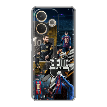 Силиконовый чехол на OPPO A5 Pro с принтом Messi Barcelona