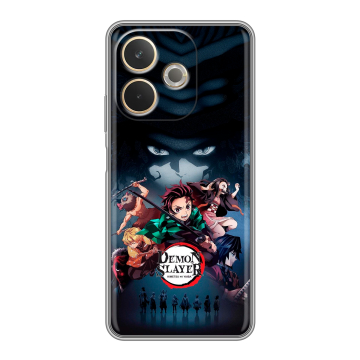 Силиконовый чехол на OPPO A5 Pro с принтом Demon Slayer Клинок рассекающий демонов