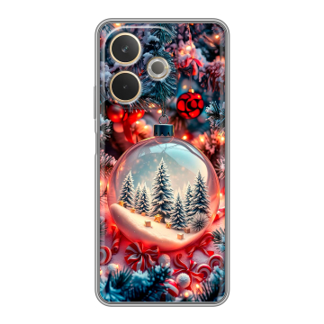 Силиконовый чехол на OPPO A5 Pro с принтом Новый год