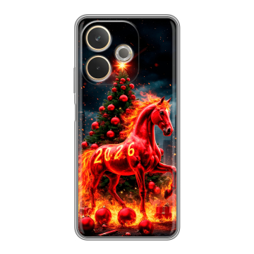 Силиконовый чехол на OPPO A5 Pro с принтом Новый год