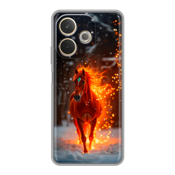 Силиконовый чехол на OPPO A5 Pro с принтом Новый год Силиконовый чехол на OPPO A5 Pro с принтом Новый год