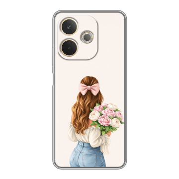 Силиконовый чехол на OPPO A5 Pro с принтом женский