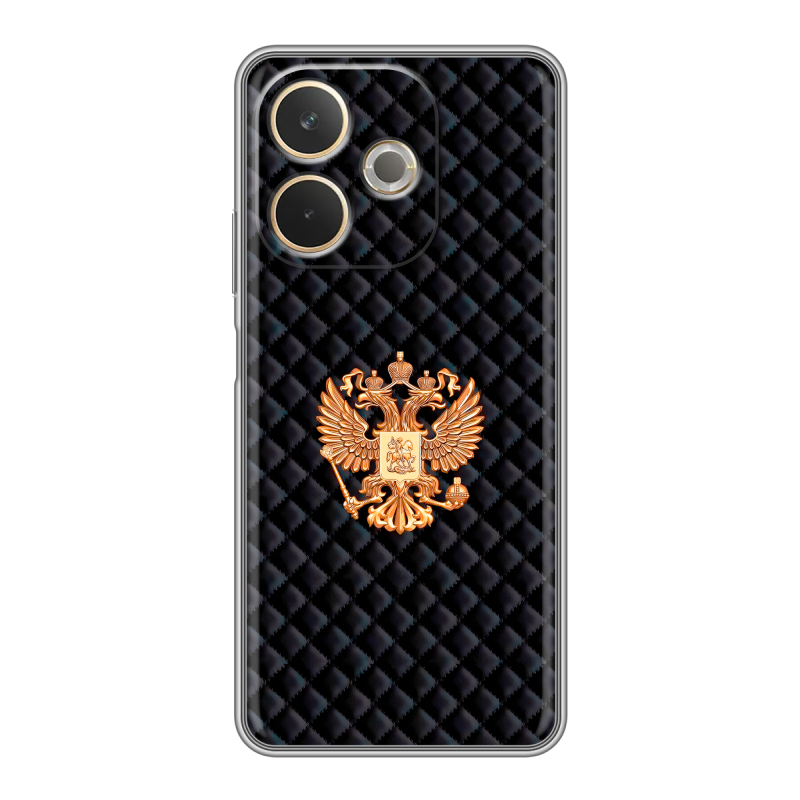Силиконовый чехол на OPPO A5 Pro с принтом Герб России принт Силиконовый чехол на OPPO A5 Pro с принтом Герб России принт