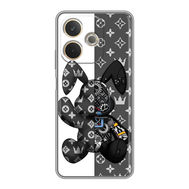 Силиконовый чехол на OPPO A5 Pro с принтом Луи робот Силиконовый чехол на OPPO A5 Pro с принтом Луи робот