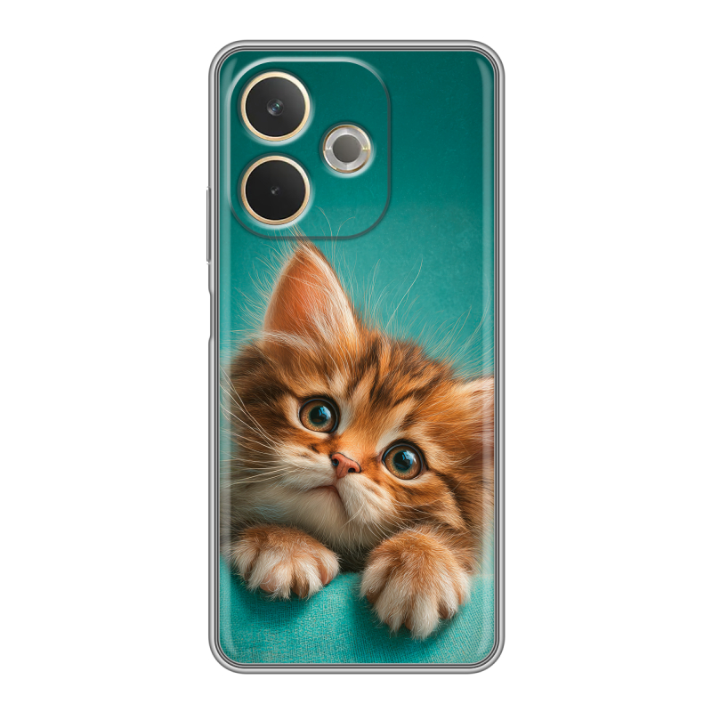 Силиконовый чехол на OPPO A5 Pro с принтом котенок Силиконовый чехол на OPPO A5 Pro с принтом котенок
