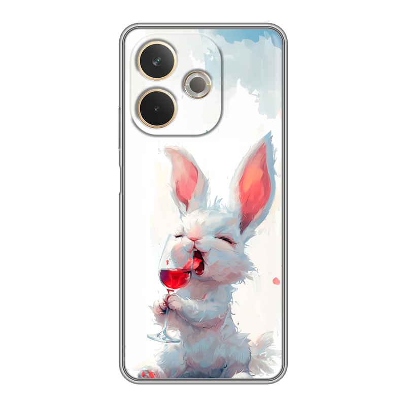Силиконовый чехол на OPPO A5 Pro с принтом кролик зайчик Силиконовый чехол на OPPO A5 Pro с принтом кролик зайчик