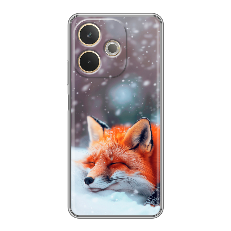 Силиконовый чехол на OPPO A5 Pro с принтом лиса Силиконовый чехол на OPPO A5 Pro с принтом лиса