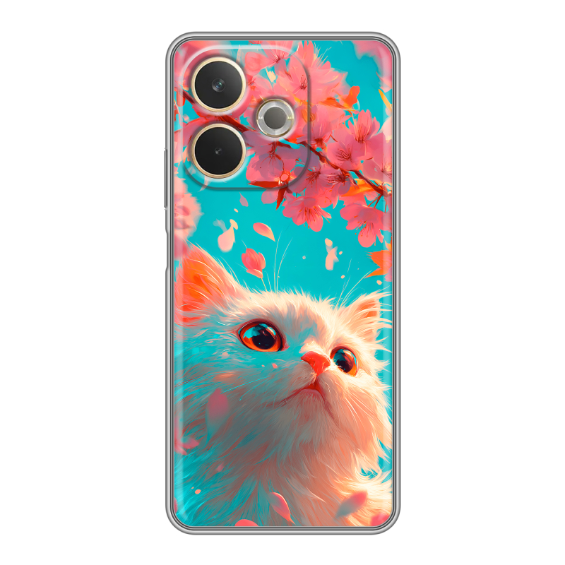 Силиконовый чехол на OPPO A5 Pro с принтом Красивый кот Силиконовый чехол на OPPO A5 Pro с принтом Красивый кот