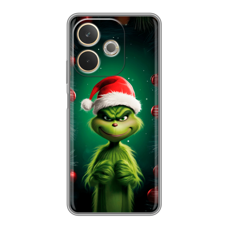 Силиконовый чехол на OPPO A5 Pro с принтом Гринч Новый год Рождество Силиконовый чехол на OPPO A5 Pro с принтом Гринч Новый год Рождество