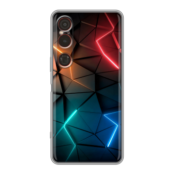 Силиконовый чехол на Sony Xperia 1 VI с принтом Абстракция неон Силиконовый чехол на Sony Xperia 1 VI с принтом Абстракция неон
