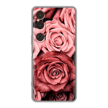 Силиконовый чехол на Sony Xperia 1 VI с принтом Цветы розы Силиконовый чехол на Sony Xperia 1 VI с принтом Цветы розы
