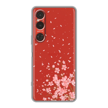 Силиконовый чехол на Sony Xperia 1 VI с принтом Ветка сакуры Силиконовый чехол на Sony Xperia 1 VI с принтом Ветка сакуры