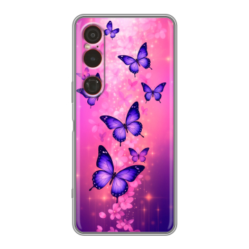 Силиконовый чехол на Sony Xperia 1 VI с принтом Бабочки Силиконовый чехол на Sony Xperia 1 VI с принтом Бабочки