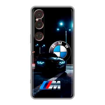 Силиконовый чехол на Sony Xperia 1 VI с принтом БМВ BMW Силиконовый чехол на Sony Xperia 1 VI с принтом БМВ BMW